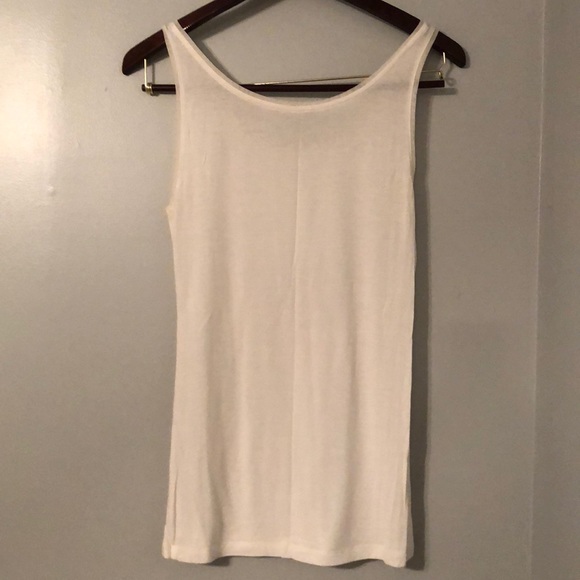 Ann Taylor Loft Cream Dress-up tank top - Picture 3 of 3